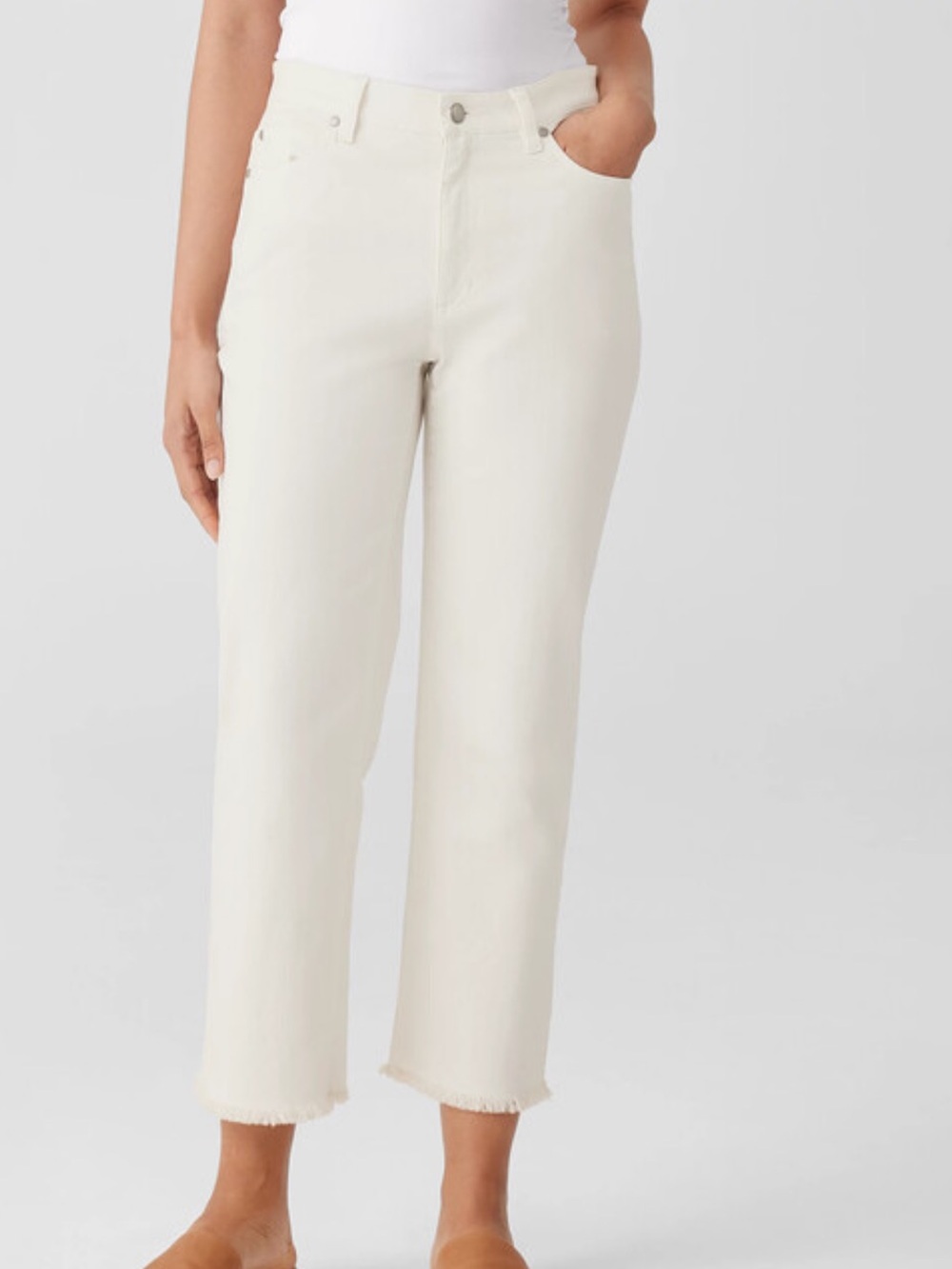 Jones New York Sport White Straight Jeans